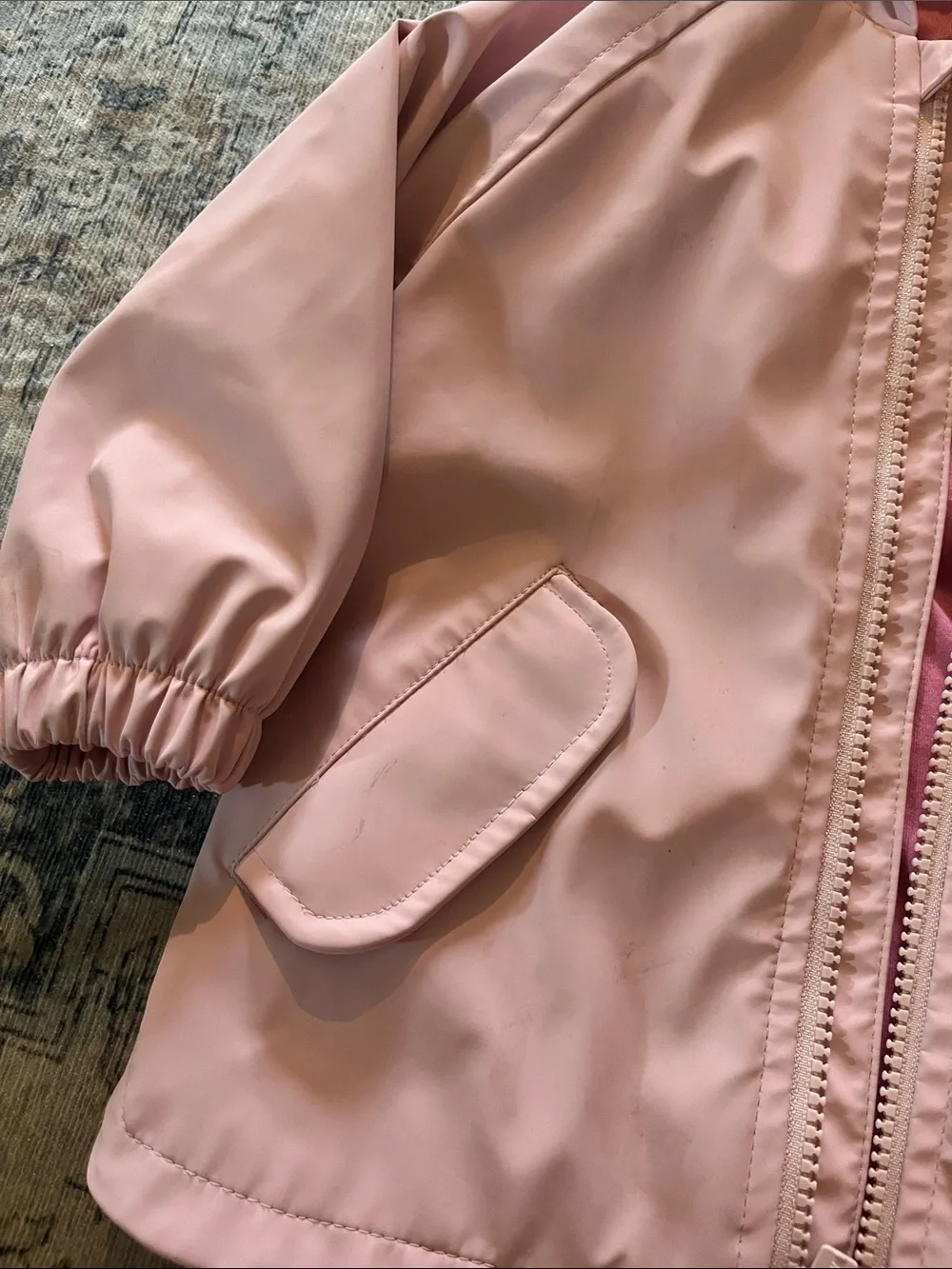 Old Navy Light Pink Hooded Raincoat for Kids